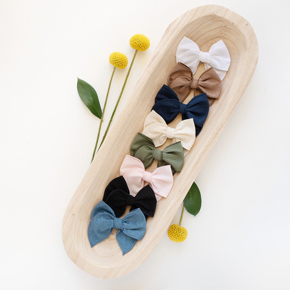 Chambray - Edged Bow