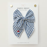 Americana - Embroidered Edged Bow