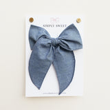 Chambray - Edged Bow