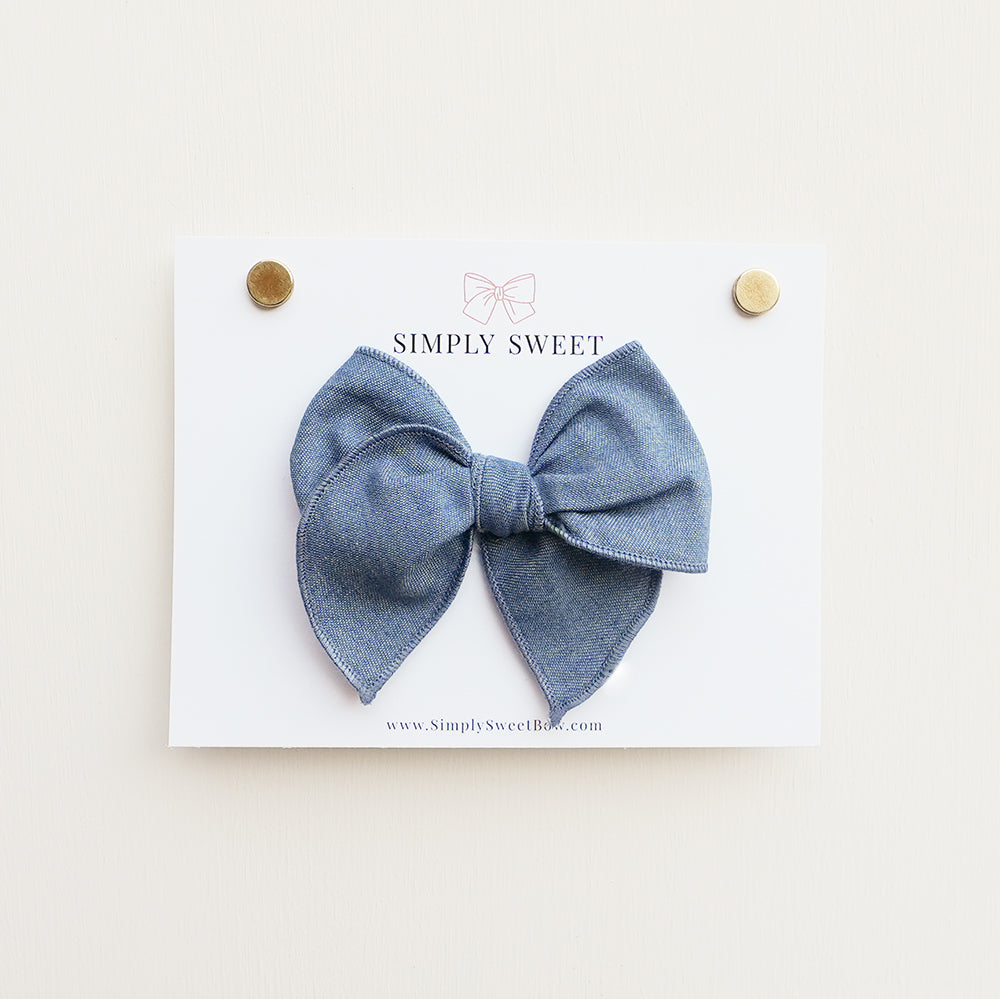 Chambray - Edged Bow