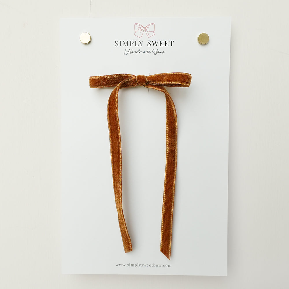 Copper - VelvetBig Girl Bow