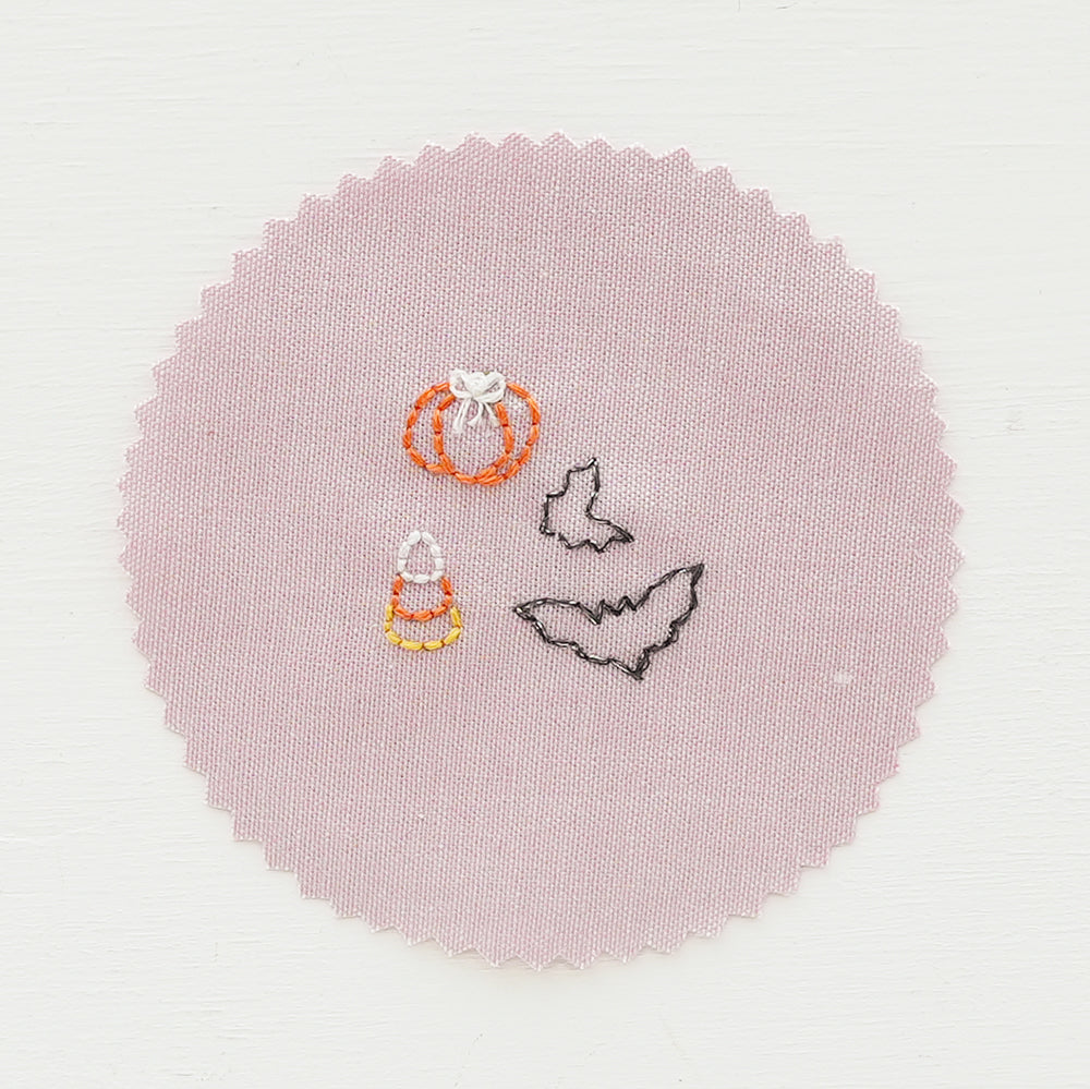 Pink - Embroidered Edged Bow
