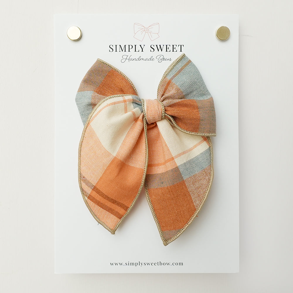 Harvest Plaid - Edged Bow