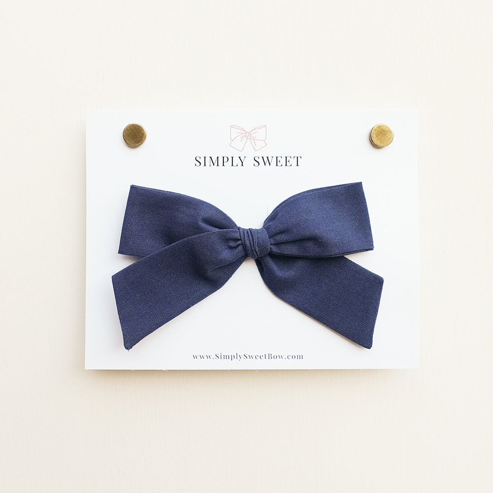 Navy - Handtied Bow