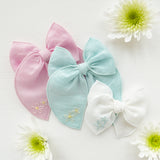 Embroidered Spring Bow - Edged