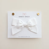 White - Handtied Bow