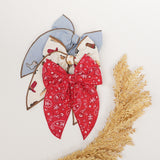 Blue Jean Baby - Embroidered Edged Bow