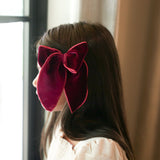 Berry - Velvet Edged Bow