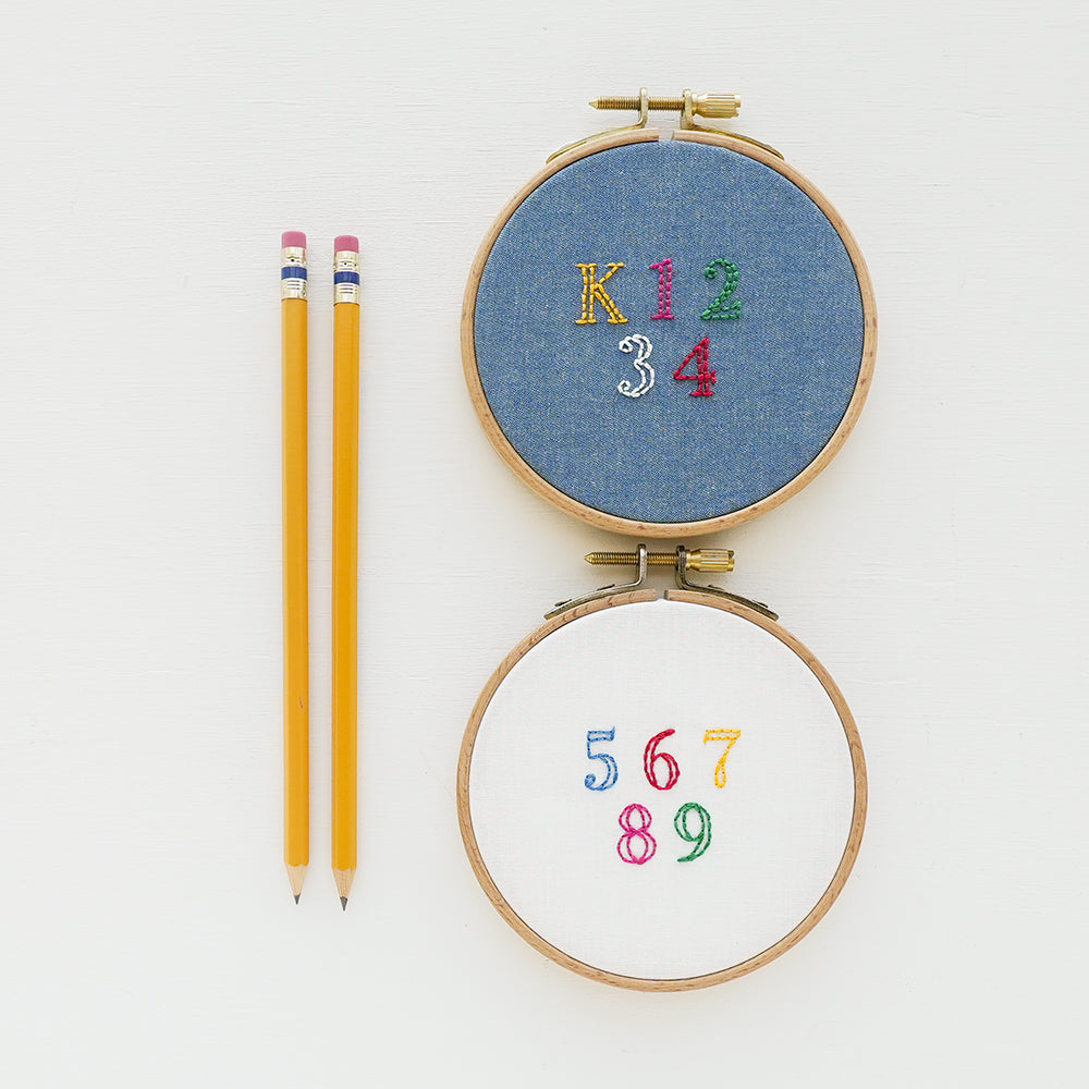 White - Embroidered Grade School Bow