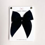 Black - Large Edged Bow