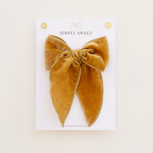 Caramel - Velvet Edged Bow