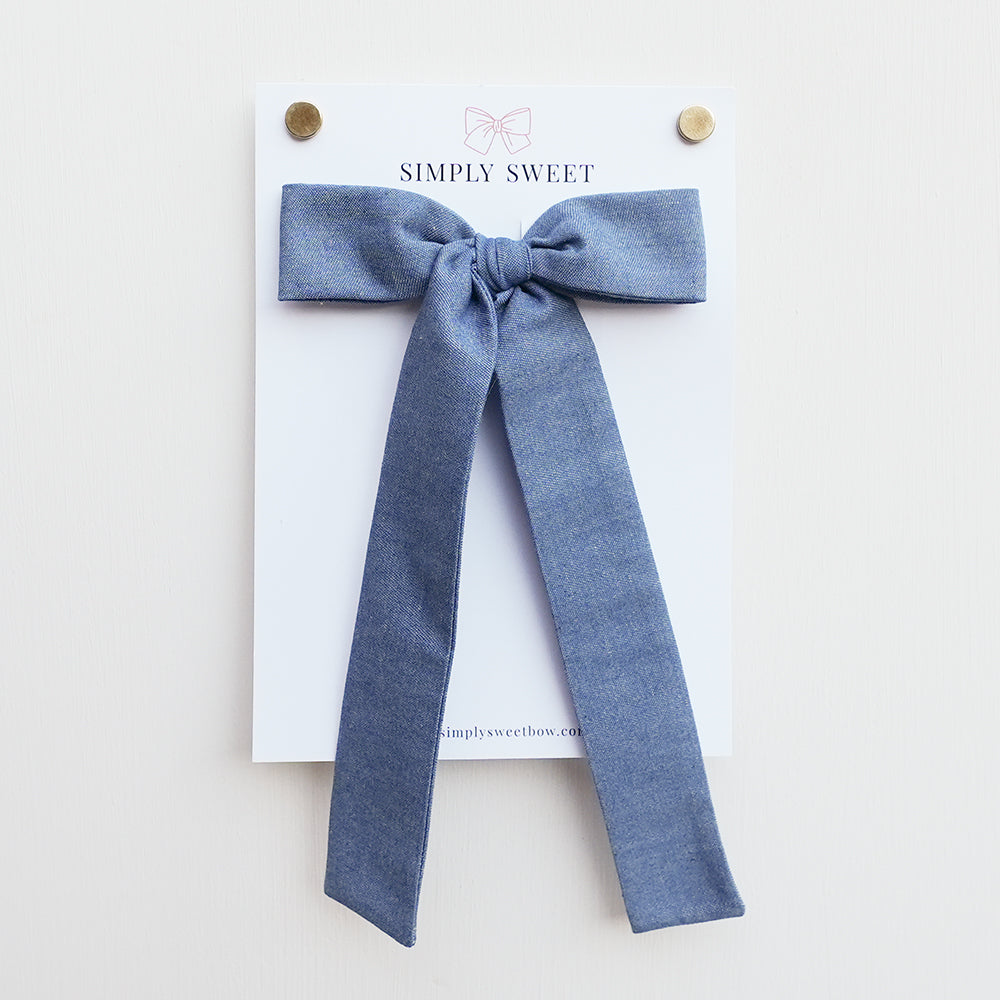 Chambray - Big Girl Bow