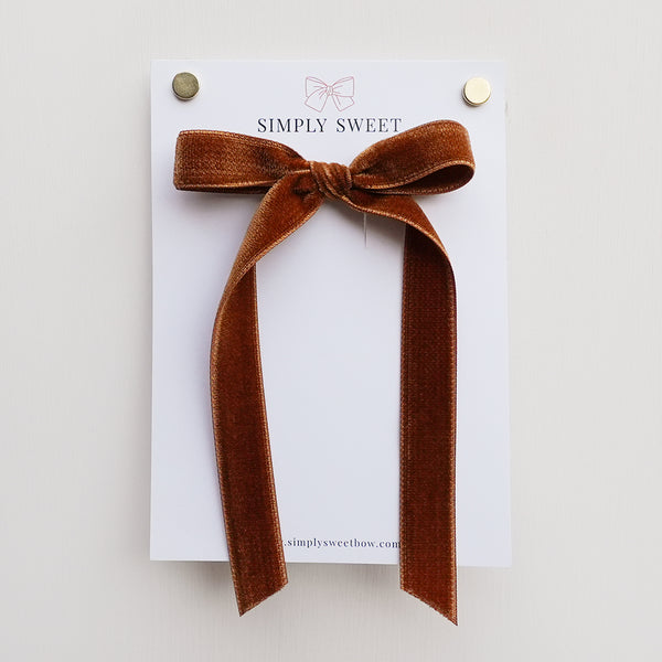 Copper Velvet - Big Girl Bow