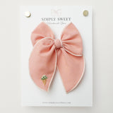 Cotton Candy - Embroidered Edged Bow