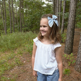 Blue Jean Baby - Embroidered Edged Bow
