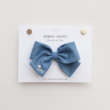 Embroidered Valentine's Classic Bow