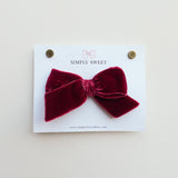 Garnet - Velvet Knot Bow