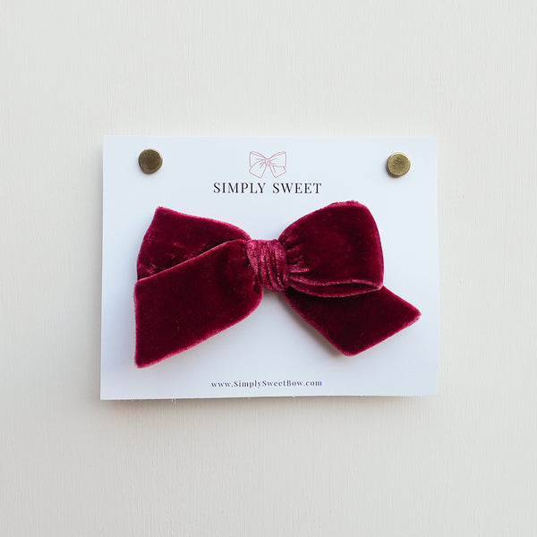 Garnet - Velvet Knot Bow