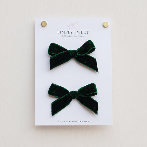 Green Velvet - Pigtail Set