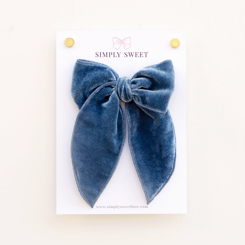 Icicle - Velvet Edged Bow