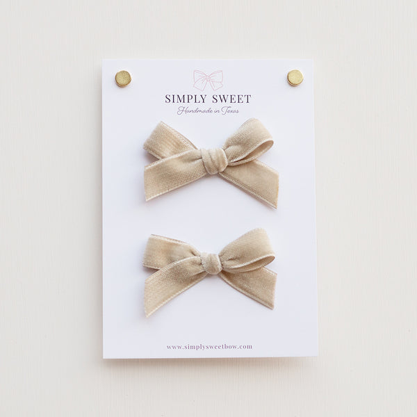 Ivory Velvet - Pigtail Set