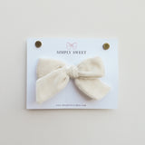 Latte - Velvet Knot Bow