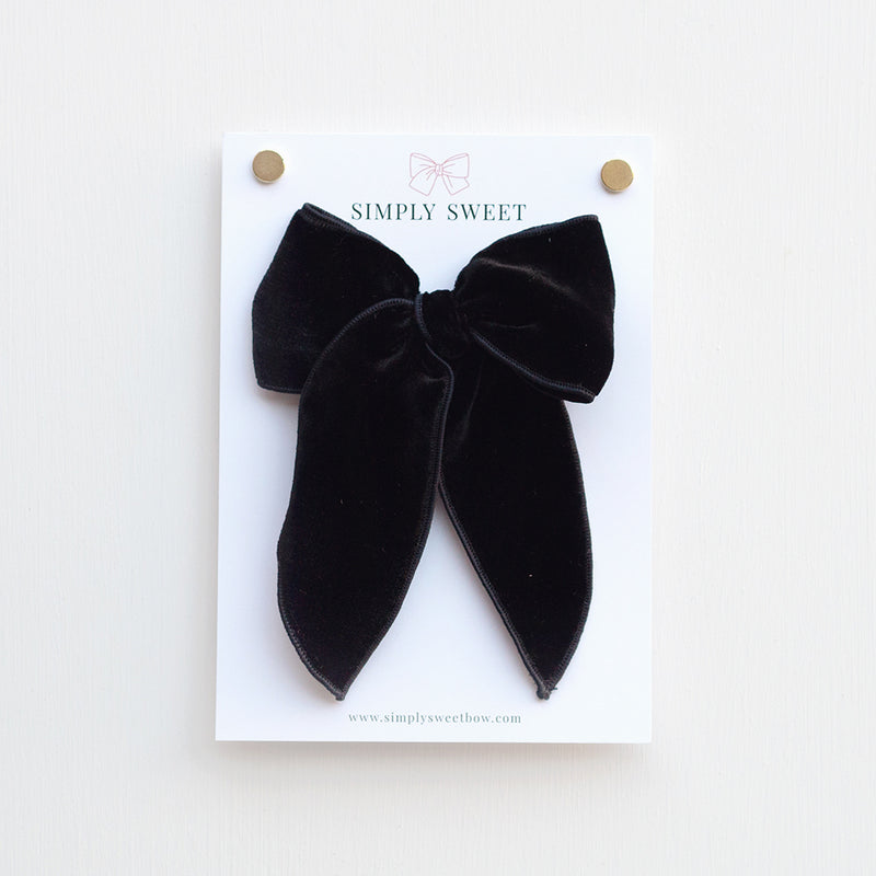 Licorice - Velvet Edged Bow