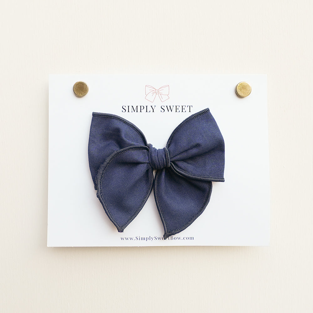 Navy - Edged Bow