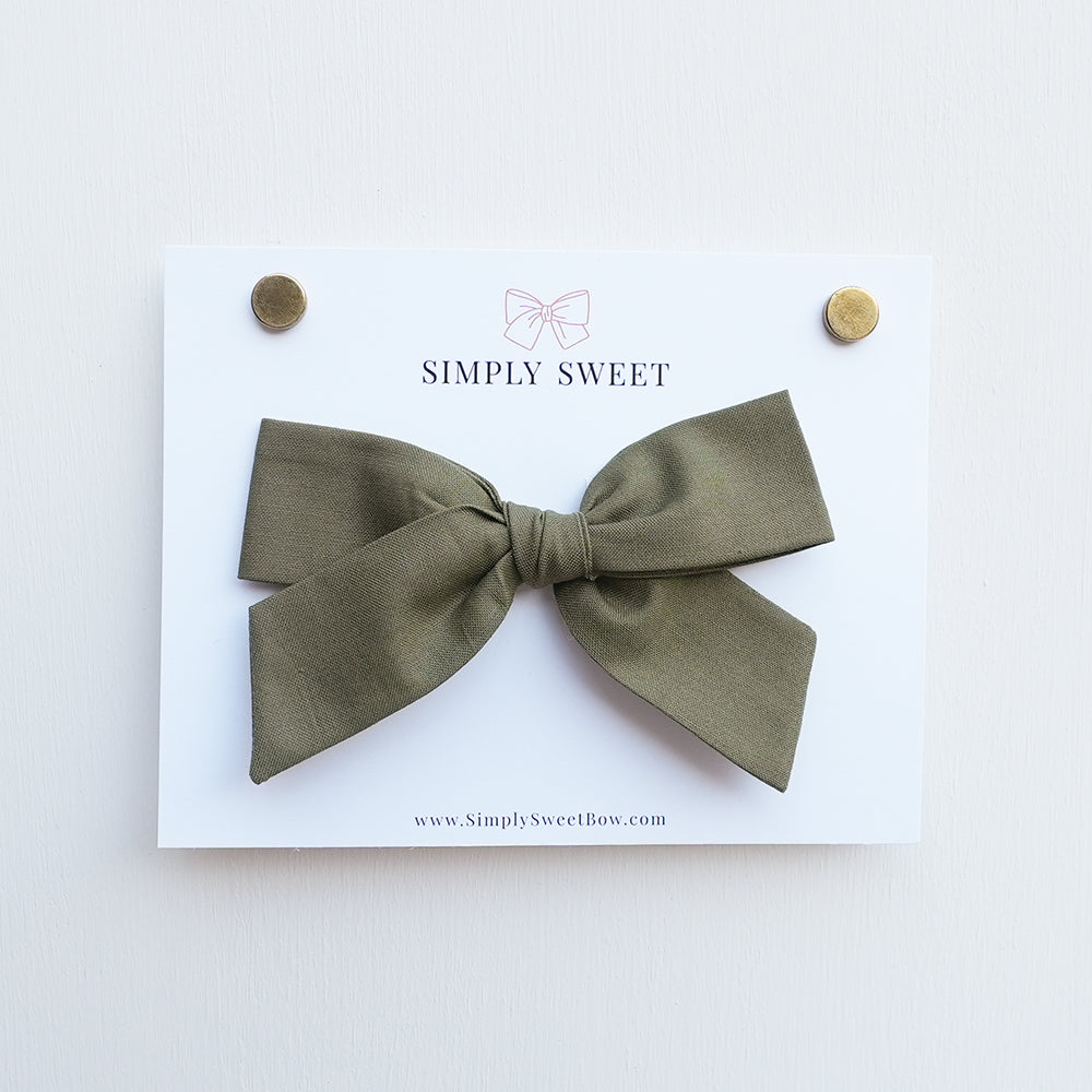 Olive - Handtied Bow