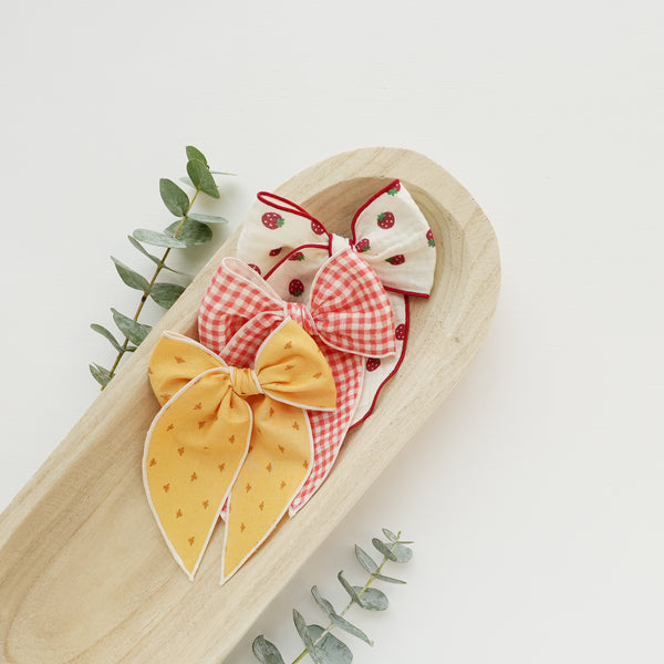 Strawberry - Large Edged Bow