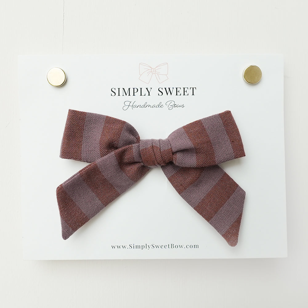 Plum - Handtied Bow