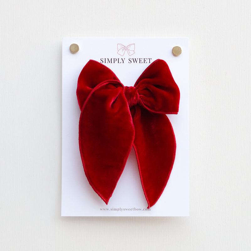 Poinsettia - Velvet Edged Bow