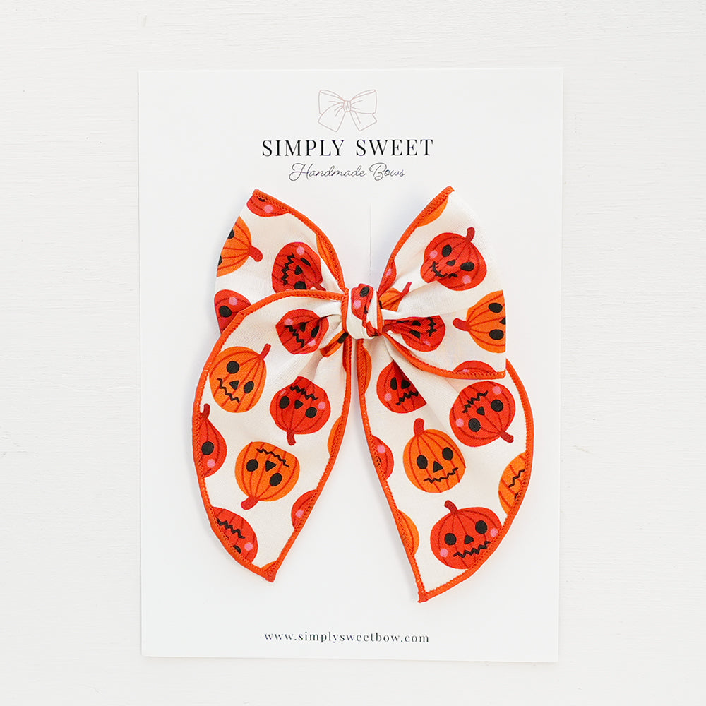 Pumpkin Party - Edged Bow