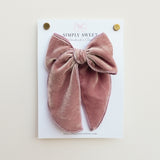 Rose - Velvet Edged Bow