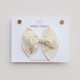 Embroidered Holiday Bow - Small Edged