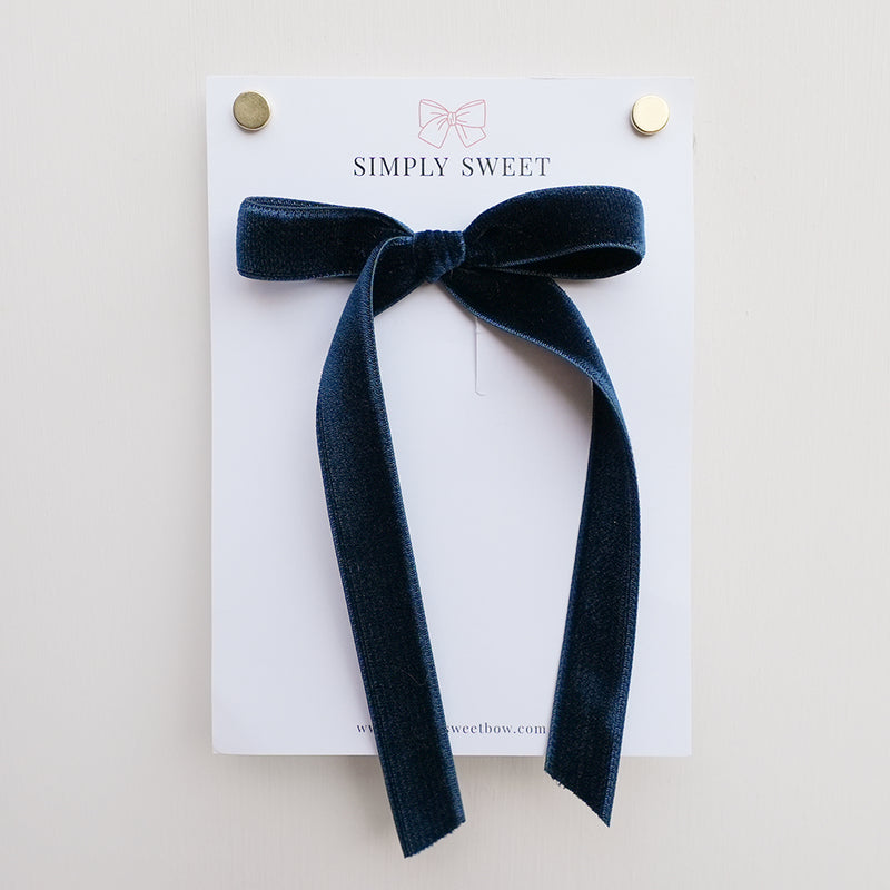 Sapphire Velvet - Big Girl Bow