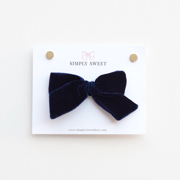 Sapphire - Velvet Knot Bow