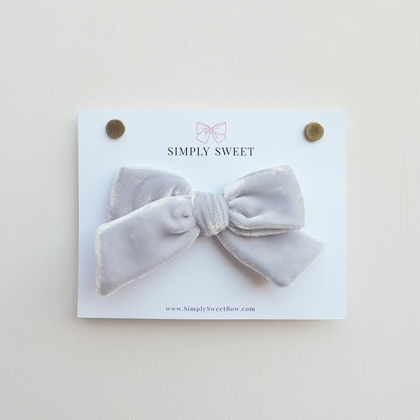 Silver Bells - Velvet Knot Bow