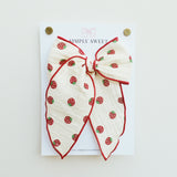 Strawberry - Large Edged Bow