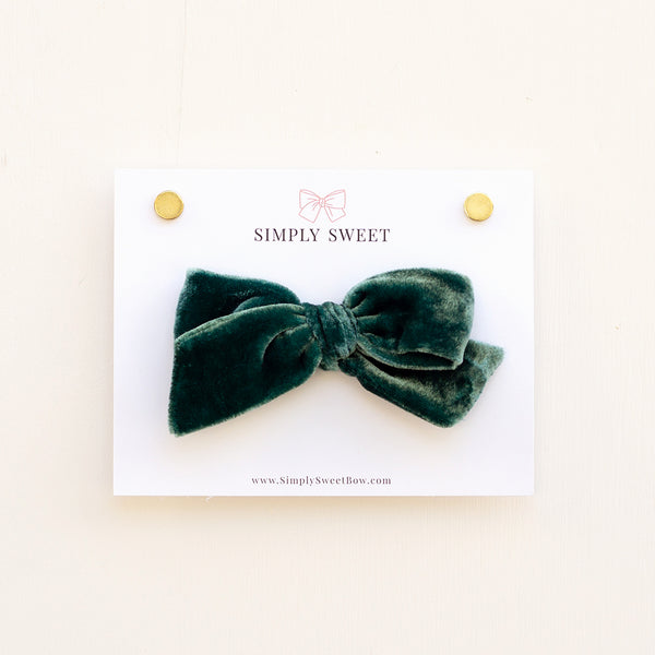 Teal - Velvet Knot Bow