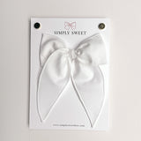 White - Large Edged Bow