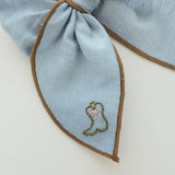 Blue Jean Baby - Embroidered Edged Bow