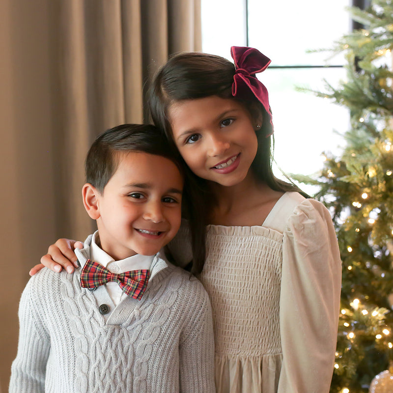 Berry - Velvet Edged Bow