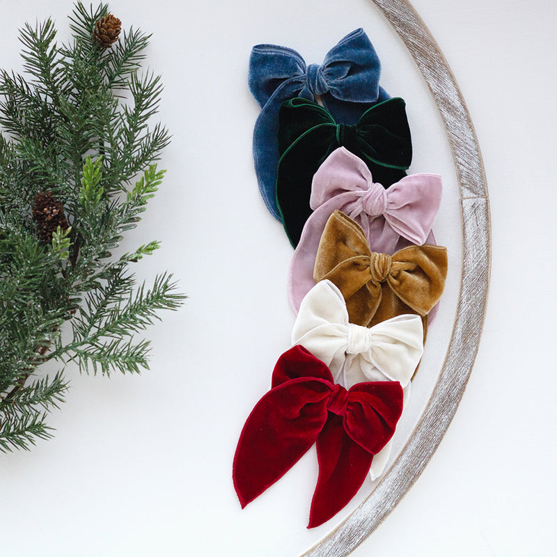 Sugar Plum - Velvet Edged Bow