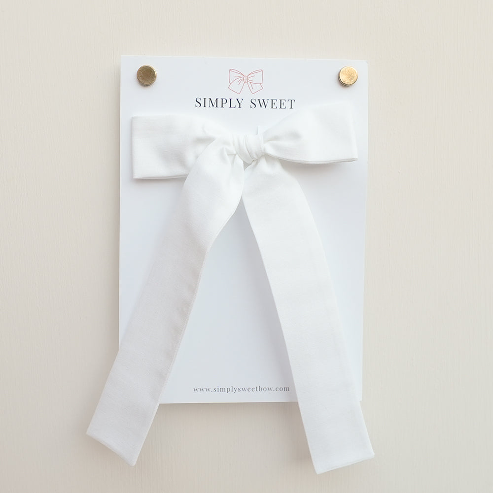 White - Big Girl Bow