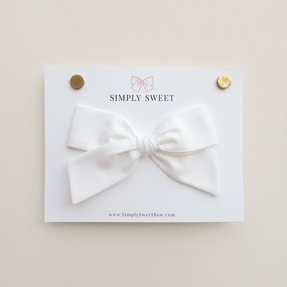 White - Handtied Bow