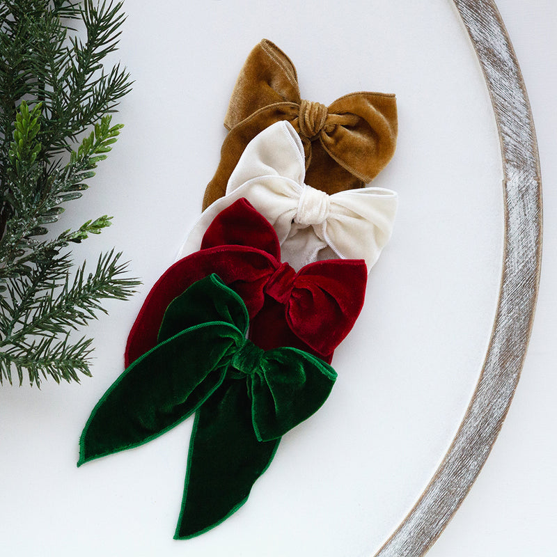 Mistletoe - Velvet Edged Bow